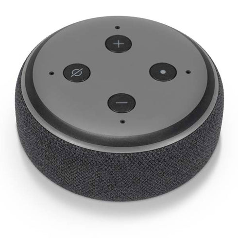 Gray Solid Amazon Echo Dot Skin