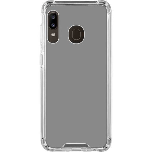 Gray Solid Galaxy A30 Clear Case