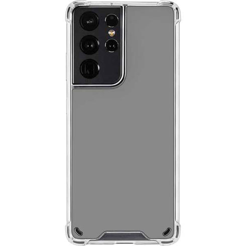 Gray Solid Galaxy S21 Ultra 5G Clear Case