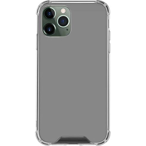 Gray Solid iPhone 12 Pro Clear Case
