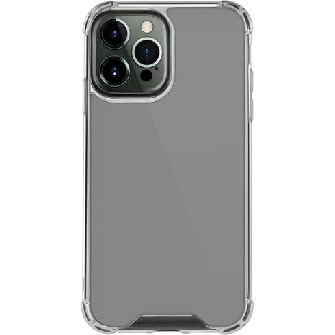 Gray Solid iPhone 13 Pro Max Clear Case