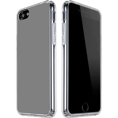 Gray Solid iPhone SE (2nd & 3rd Gen) Clear Case