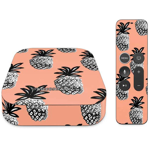 Bouffants and Broken Hearts Gray Scale Pineapple Apple TV Skin