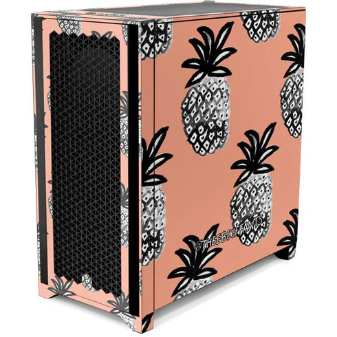 Bouffants and Broken Hearts Gray Scale Pineapple Corsair 4000D Tempered Glass Mid-Tower ATX Case Skin