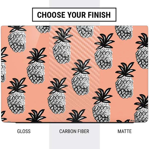 Bouffants and Broken Hearts Gray Scale Pineapple Dell Vostro Skin