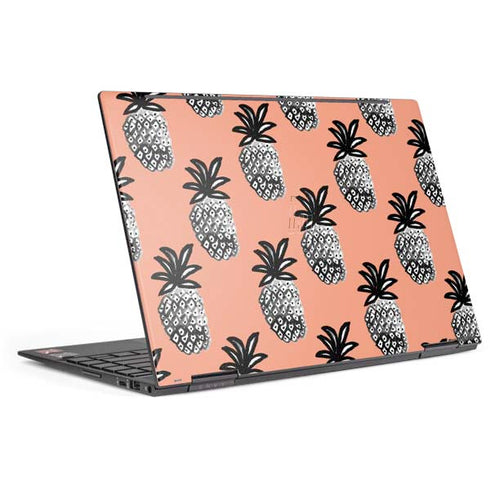 Bouffants and Broken Hearts Gray Scale Pineapple HP Envy Skin
