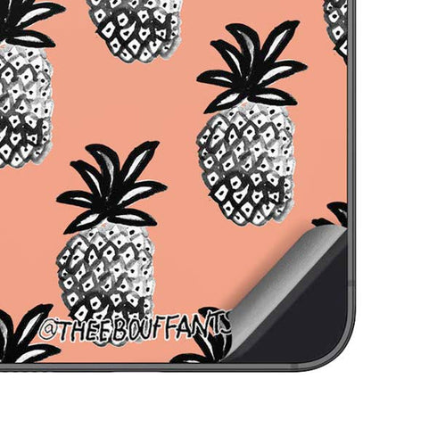 Bouffants and Broken Hearts Gray Scale Pineapple Galaxy A14 5G Skin