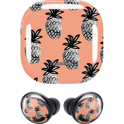Bouffants and Broken Hearts Gray Scale Pineapple Galaxy Buds Pro Skin