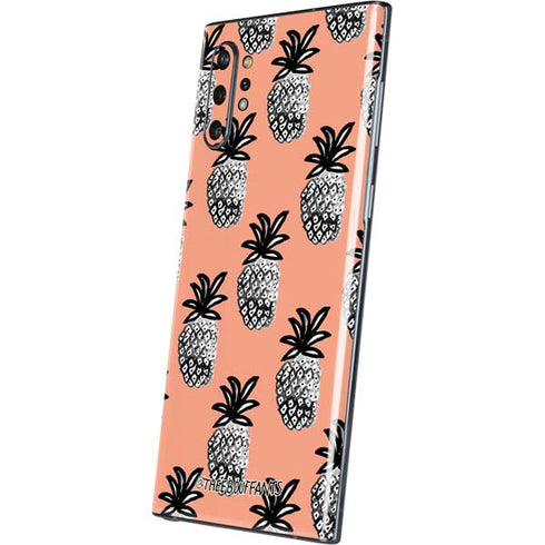 Bouffants and Broken Hearts Gray Scale Pineapple Galaxy Note 10 Plus Skin