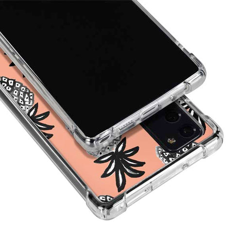 Bouffants and Broken Hearts Gray Scale Pineapple Galaxy Note20 5G Clear Case