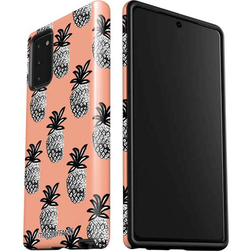 Bouffants and Broken Hearts Gray Scale Pineapple Galaxy Note20 5G Pro Case