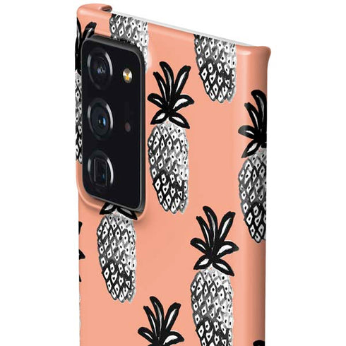 Bouffants and Broken Hearts Gray Scale Pineapple Galaxy Note20 Ultra 5G Lite Case