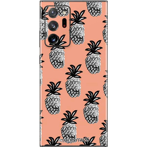 Bouffants and Broken Hearts Gray Scale Pineapple Galaxy Note20 Ultra 5G Skin