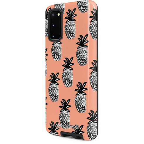 Bouffants and Broken Hearts Gray Scale Pineapple Galaxy S20 Pro Case