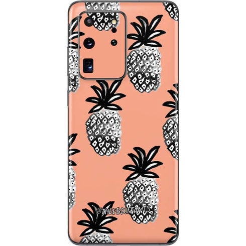 Bouffants and Broken Hearts Gray Scale Pineapple Galaxy S20 Ultra 5G Skin