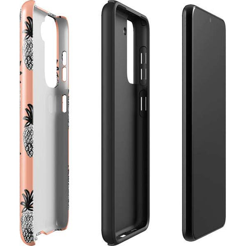 Bouffants and Broken Hearts Gray Scale Pineapple Galaxy S22 Plus Pro Case