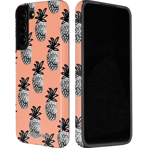 Bouffants and Broken Hearts Gray Scale Pineapple Galaxy S22 Plus Pro Case