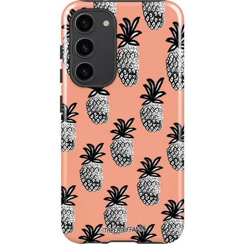 Bouffants and Broken Hearts Gray Scale Pineapple Galaxy S23 Plus Pro Case