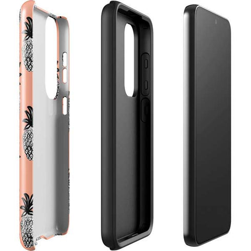 Bouffants and Broken Hearts Gray Scale Pineapple Galaxy S23 Plus Pro Case