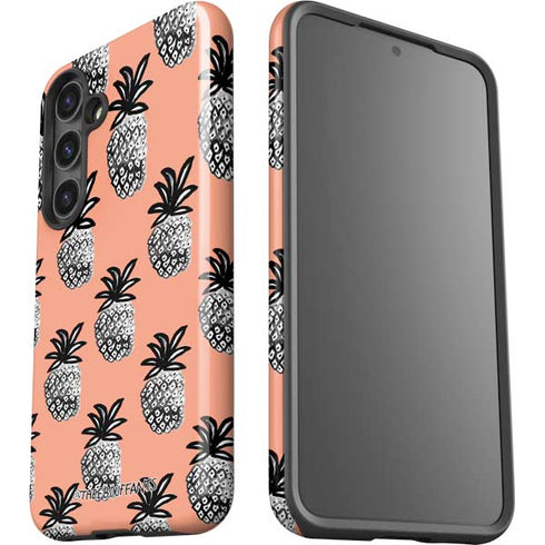 Bouffants and Broken Hearts Gray Scale Pineapple Galaxy S24 Plus Impact Case