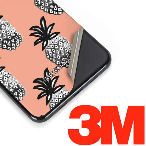 Bouffants and Broken Hearts Gray Scale Pineapple Google Pixel 3a Skin