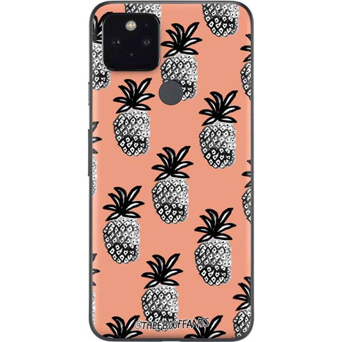 Bouffants and Broken Hearts Gray Scale Pineapple Google Pixel 5 Skin