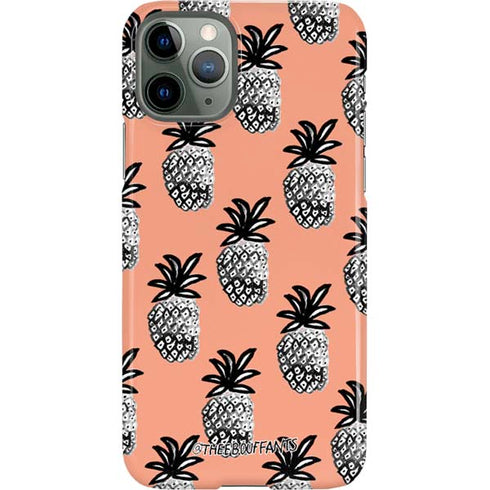Bouffants and Broken Hearts Gray Scale Pineapple iPhone 11 Pro Lite Case