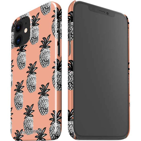 Bouffants and Broken Hearts Gray Scale Pineapple iPhone 12 Mini Lite Case