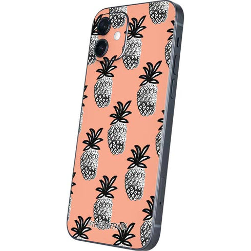 Bouffants and Broken Hearts Gray Scale Pineapple iPhone 12 Skin