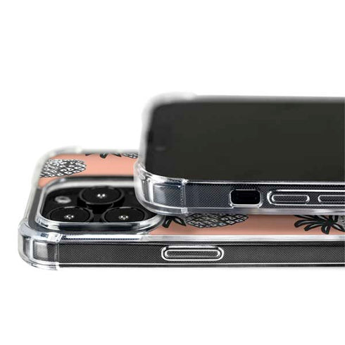 Bouffants and Broken Hearts Gray Scale Pineapple iPhone 13 Pro MagSafe Case