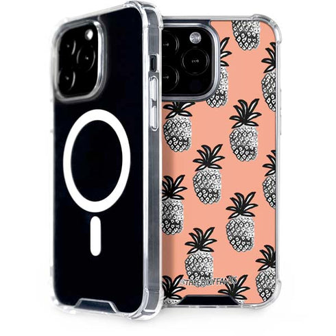 Bouffants and Broken Hearts Gray Scale Pineapple iPhone 13 Pro Max MagSafe Case