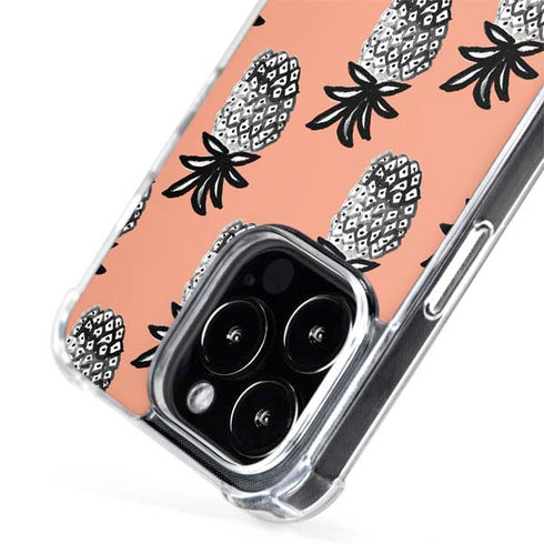 Bouffants and Broken Hearts Gray Scale Pineapple iPhone 13 Pro Max MagSafe Case