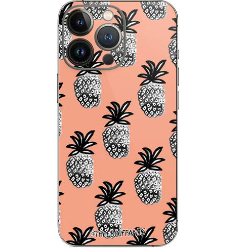 Bouffants and Broken Hearts Gray Scale Pineapple iPhone 13 Pro Skin