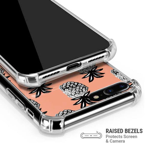 Bouffants and Broken Hearts Gray Scale Pineapple iPhone 7/8 Plus Clear Case