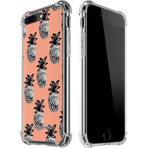 Bouffants and Broken Hearts Gray Scale Pineapple iPhone 7/8 Plus Clear Case