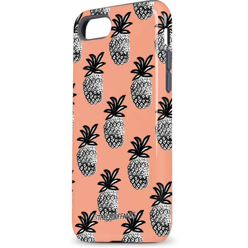 Bouffants and Broken Hearts Gray Scale Pineapple iPhone 8 Pro Case