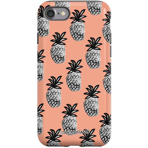 Bouffants and Broken Hearts Gray Scale Pineapple iPhone SE (2nd & 3rd Gen) Pro Case