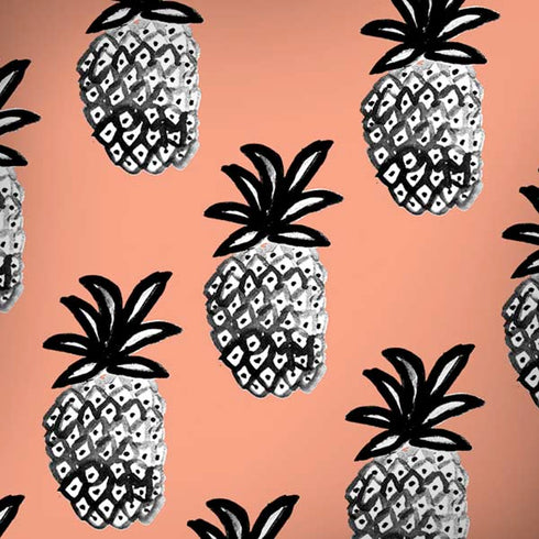 Bouffants and Broken Hearts Gray Scale Pineapple iPhone X Skin