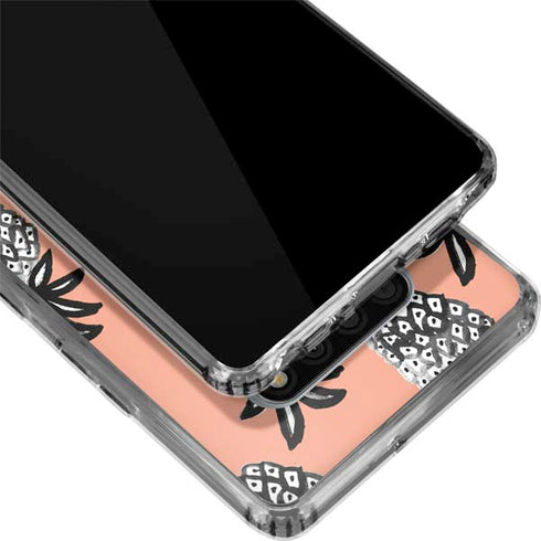 Bouffants and Broken Hearts Gray Scale Pineapple LG Stylo 6 Clear Case