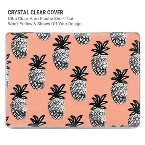 Bouffants and Broken Hearts Gray Scale Pineapple MacBook Pro 16in (2021-25) Case plus Skin