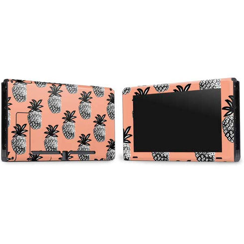 Bouffants and Broken Hearts Gray Scale Pineapple Nintendo Switch Bundle Skin