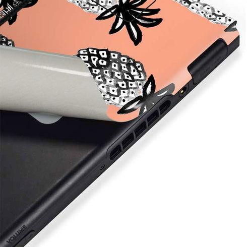Bouffants and Broken Hearts Gray Scale Pineapple Nintendo Switch Bundle Skin
