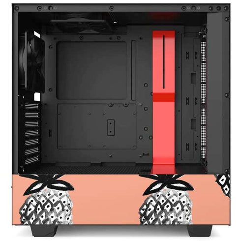 Bouffants and Broken Hearts Gray Scale Pineapple NZXT H510 Compact ATX Mid-Tower Case Skin