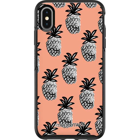 Bouffants and Broken Hearts Gray Scale Pineapple Otterbox Symmetry iPhone Skin
