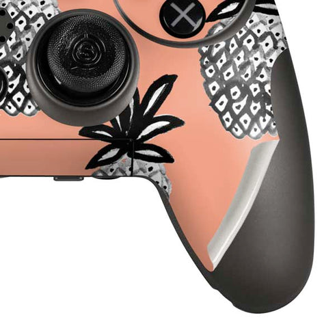Bouffants and Broken Hearts Gray Scale Pineapple PlayStation Scuf Vantage 2 Controller Skin