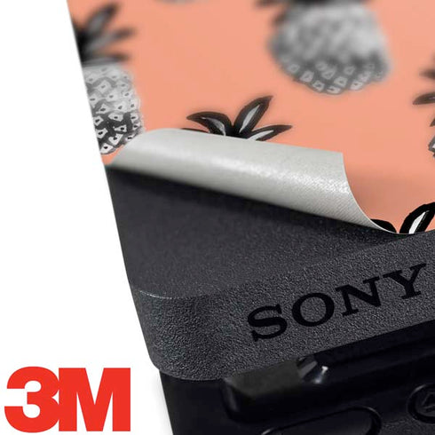 Bouffants and Broken Hearts Gray Scale Pineapple PS4 Slim Bundle Skin