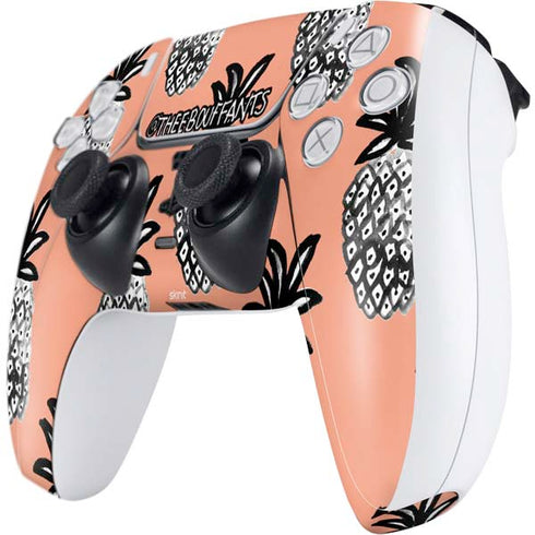 Bouffants and Broken Hearts Gray Scale Pineapple PS5 Controller Skin