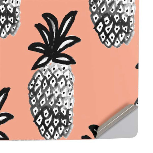 Bouffants and Broken Hearts Gray Scale Pineapple PS5 Slim Disk Console Skin