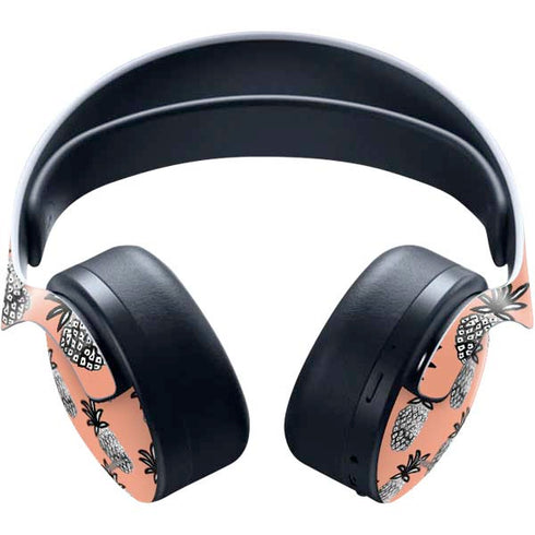Bouffants and Broken Hearts Gray Scale Pineapple PULSE 3D Wireless Headset for PS5 Skin