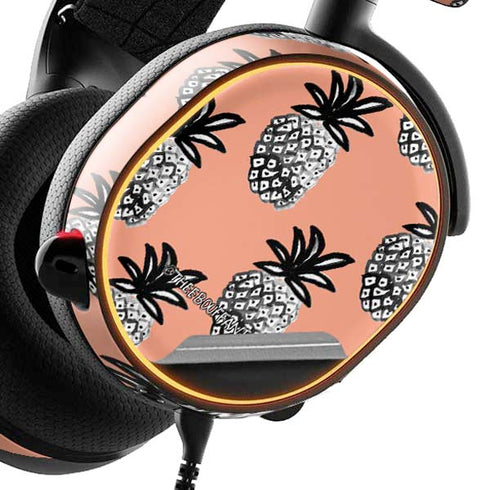 Bouffants and Broken Hearts Gray Scale Pineapple SteelSeries Arctis 5 Skin